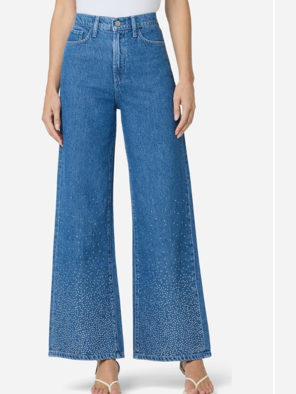 Joe's Jeans Crystal Danube High Waist Wide Leg Denim Size 28